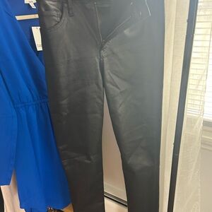 Black Faux Leather Pants